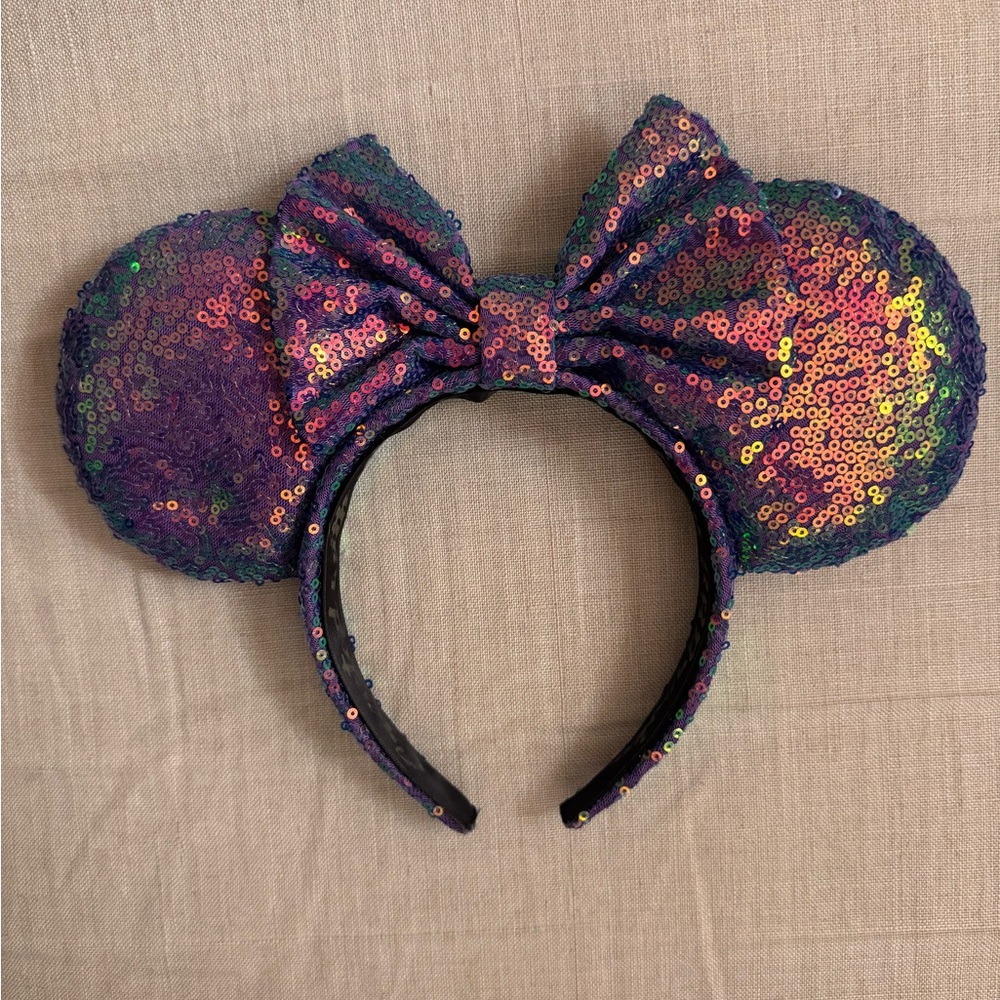 BBBrooke Sequin Mouse Ear Headband with Bow